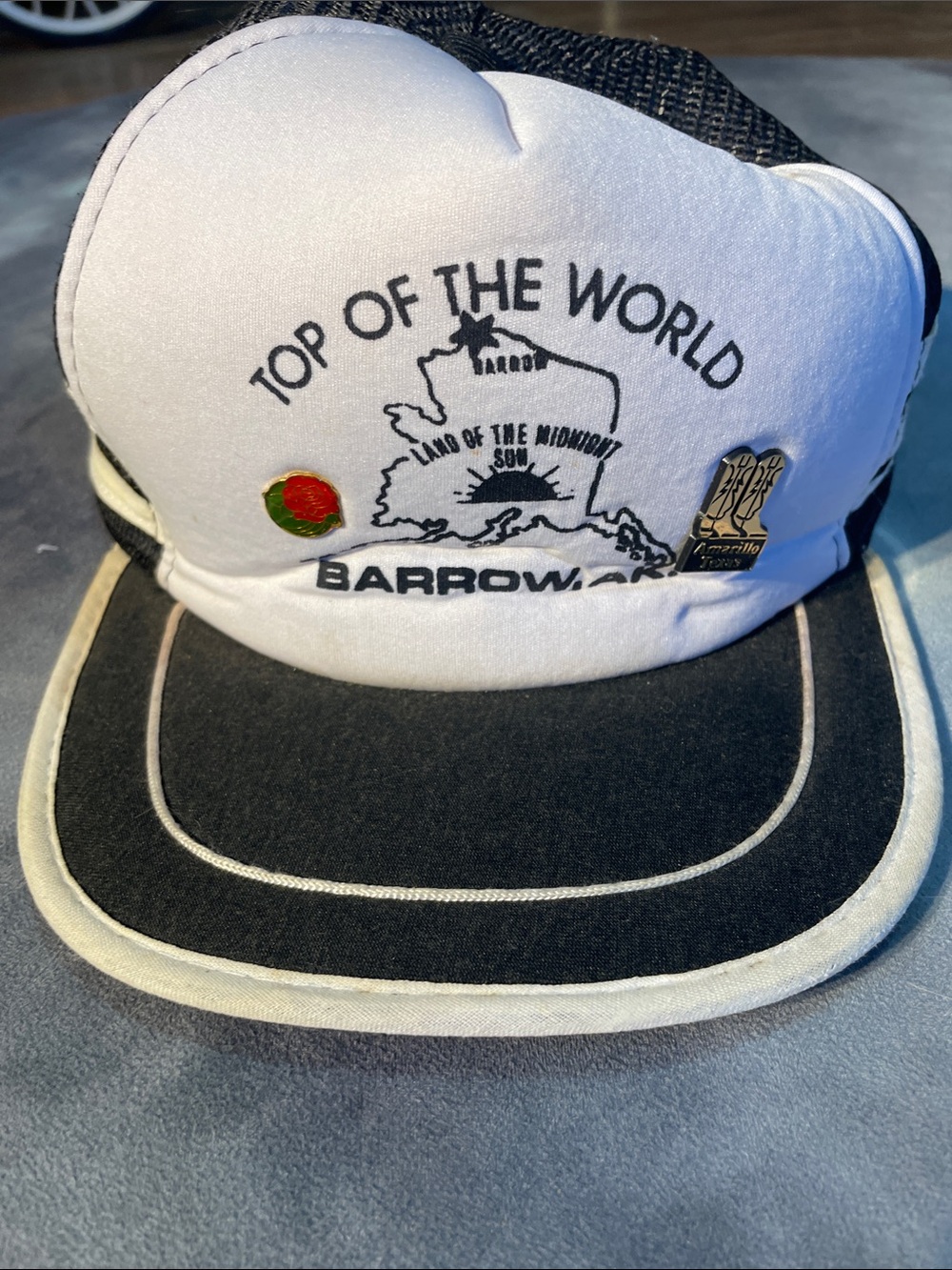 Top of the World Barrow AK Trucker Hat - White & Black